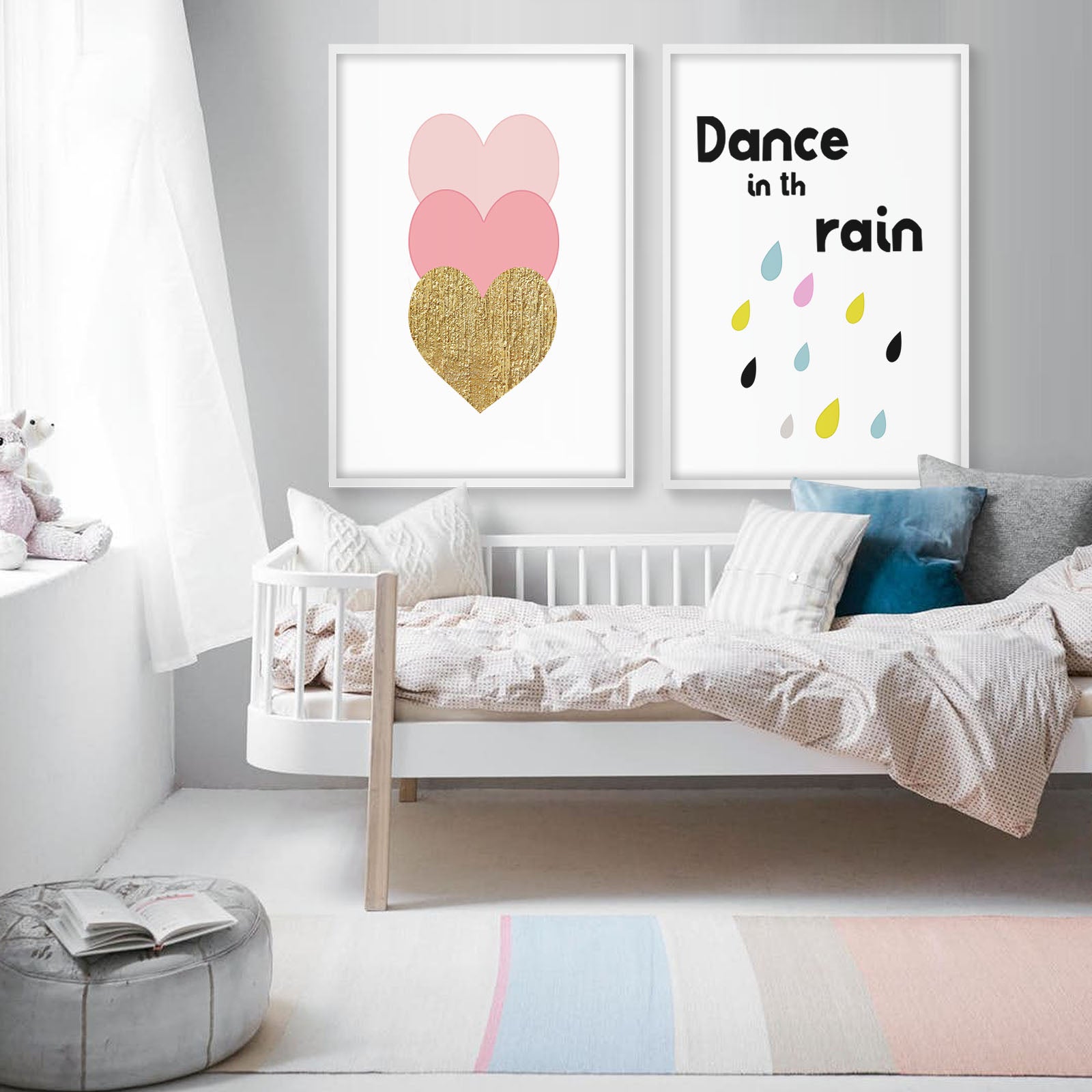 Dance In The Rain Set Of 2 Framed Graphic Art Print Soapr0001