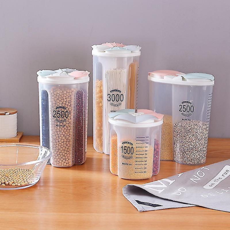 Transparent Sealed Cans Kitchen Storage Boxes Bean Food Grade Storage Cans With Cover Polypropylene Bottles Jar Cereals Utensil