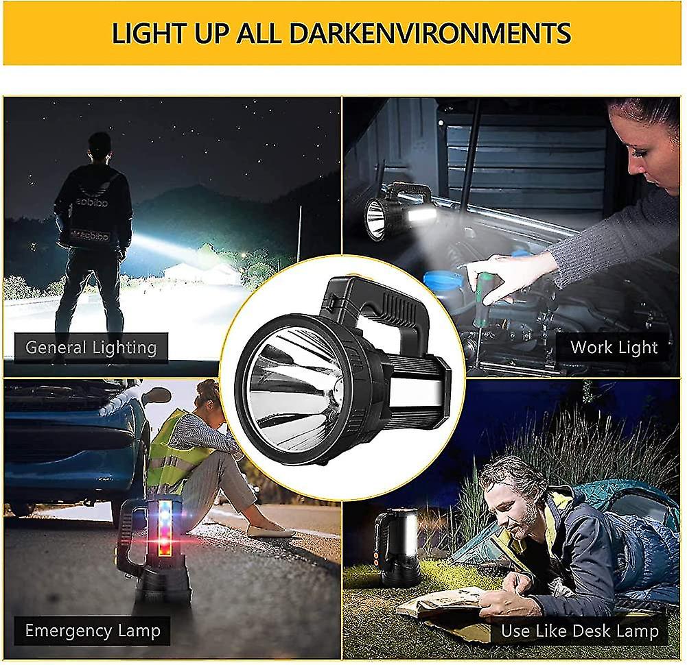 15000 Lumens Rechargeable Super Bright Led Flashlight With 6 Light Modes