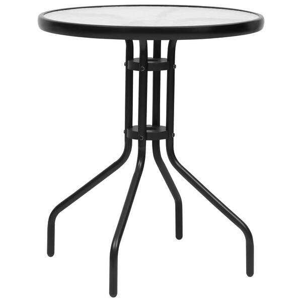 vidaXL Patio Table Black Ø23.6