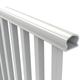 Veranda Williamsburg 8 ft. x 36 in. White PolyComposite Rail Kit without Brackets 73003565