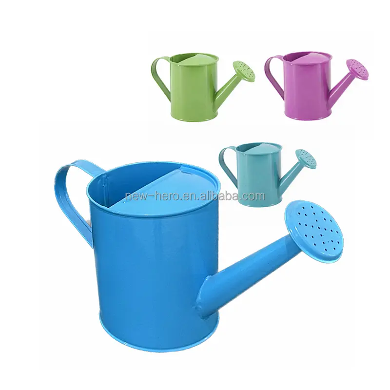 0.5 Liter Garden Water Cans Galvanized Kid Adult Colorful Coating Metal Modern Garden Watering Cans Sprinkle Water Sprayer Can