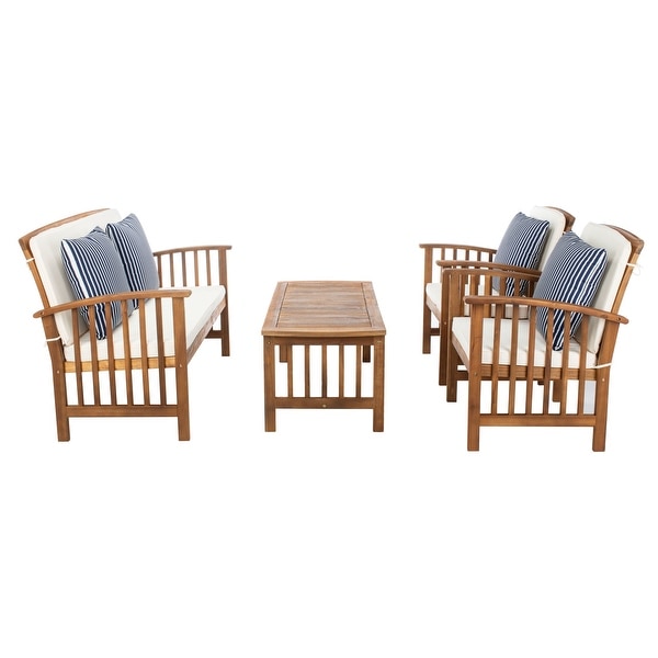 SAFAVIEH Outdoor Rocklin 4piece Conversation Patio Set