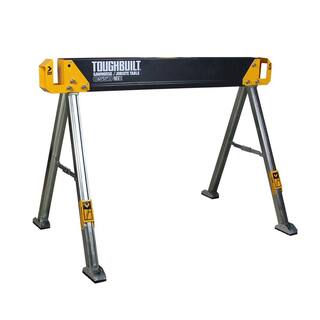 TOUGHBUILT 41.54 in. W x 28.8 in. H C550 Powder-Coat Steel Sawhorse and Jobsite Table with 1100 lb capacity TB-C550