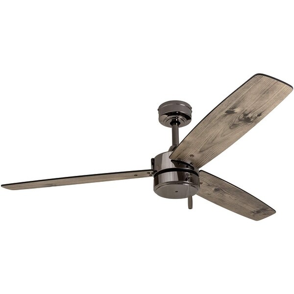Prominence Home Journal Indoor/Outdoor Ceiling Fan， Damp Rated， Contemporary， Gun Metal - 52-inch Shopping - The Best Deals on Ceiling Fans | 34777946