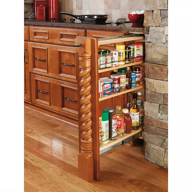 Rev-A-Shelf 6 Pull Out Kitchen Cabinet Filler Organizer Spice Rack， 432-BF-6C