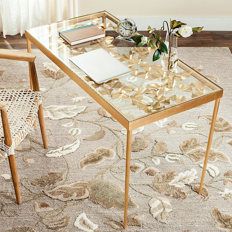 Safavieh Gold Finish Ginkgo Leaf Desk