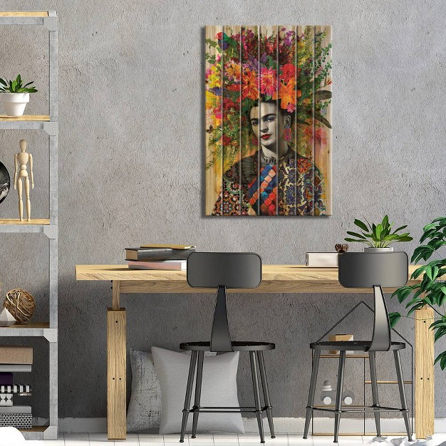 Gitana Frida Wood Print By Ana Paula Hoppe Icanvas