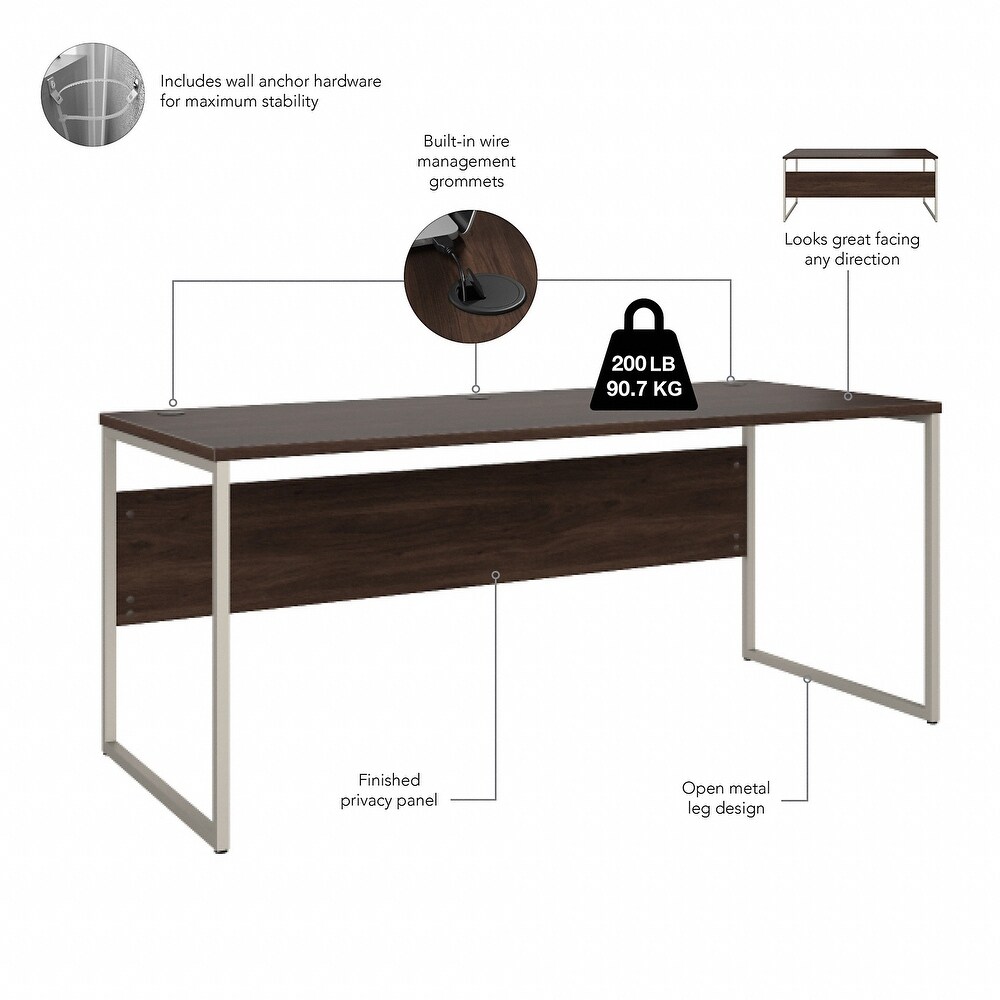 Hybrid 72W x 30D Computer Desk with Drawers by Bush Business Furniture