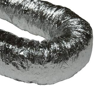 Rubber-Cal 4 in. x 25 ft. HVAC Insulated-Flex Ducting Ventilation Duct Hose 01-194-4