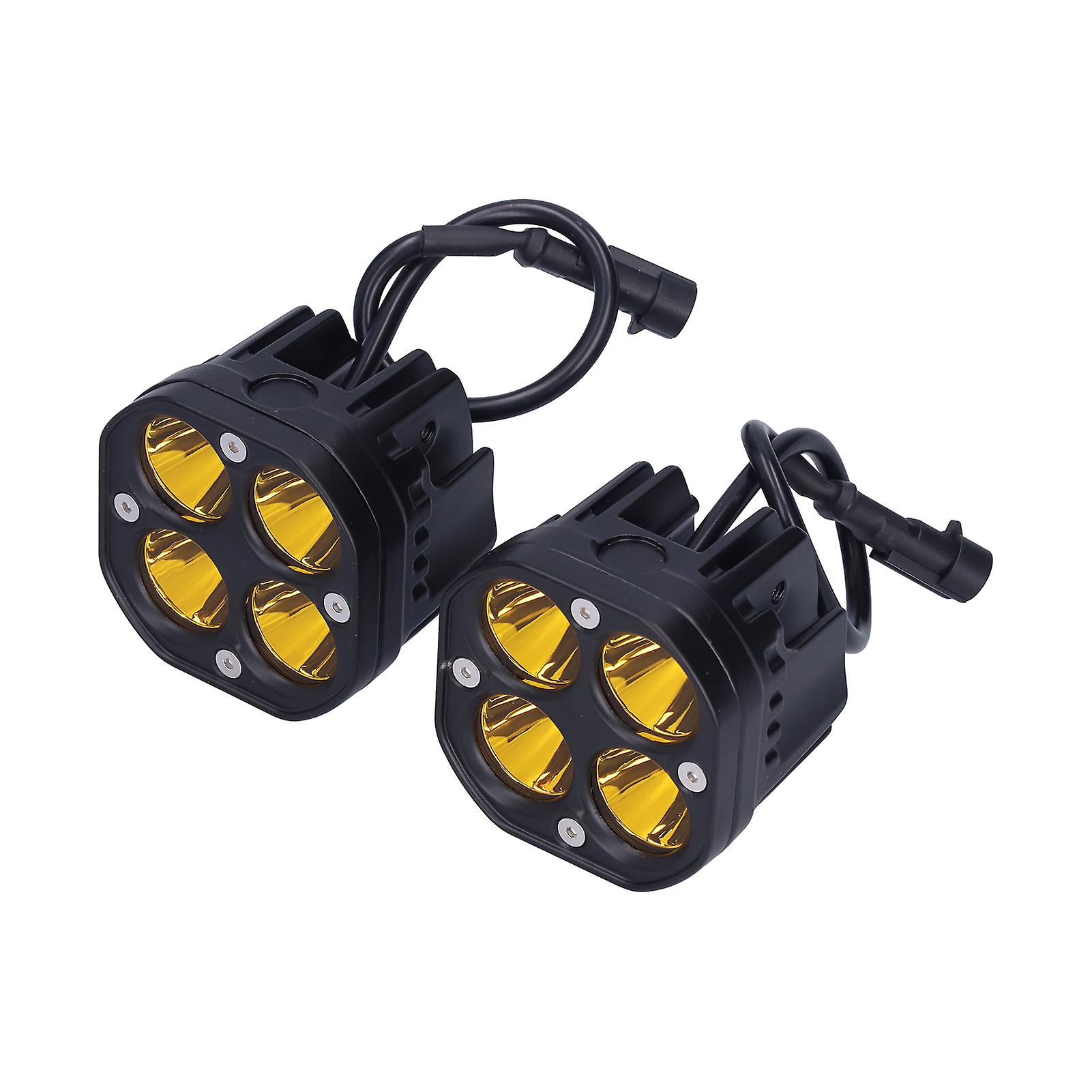 3in Driving Fog Light 40w 6000k Yellow Led Spotlight 10v30v Universal For Offroad Utv Motorcycle