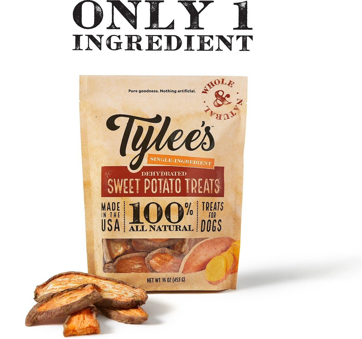 Tylee's Sweet Potato Chew Dehydrated Dog Treats