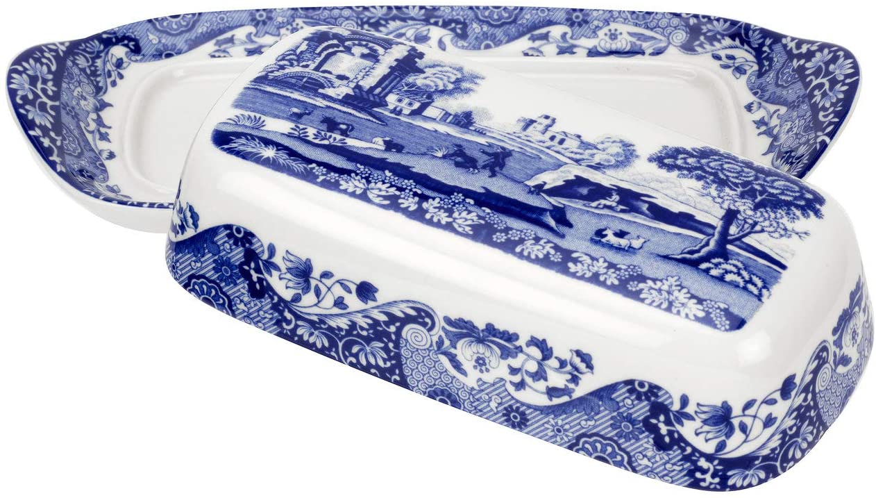 Spode BLUE ITALIAN Covered Butter Dish