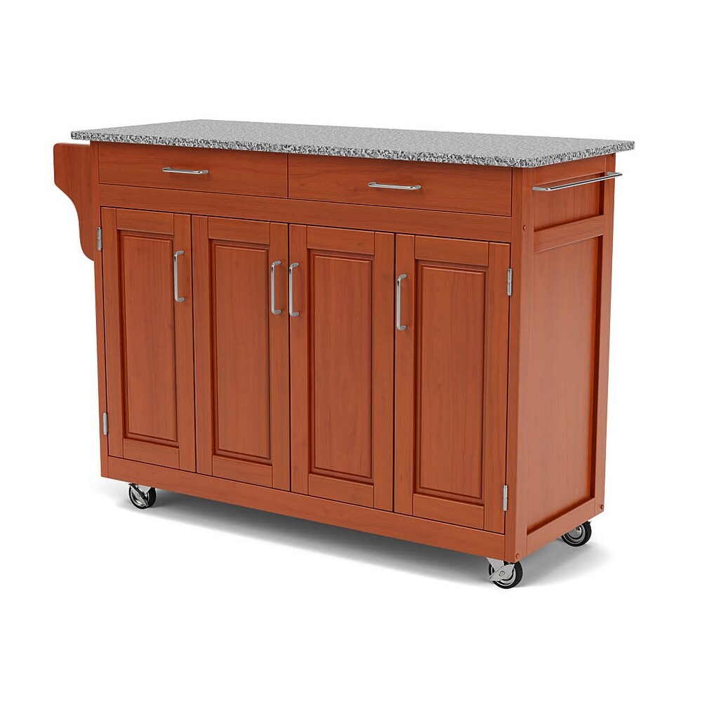 Homestyles Create A Cart Brown Wood Kitchen Cart   49\