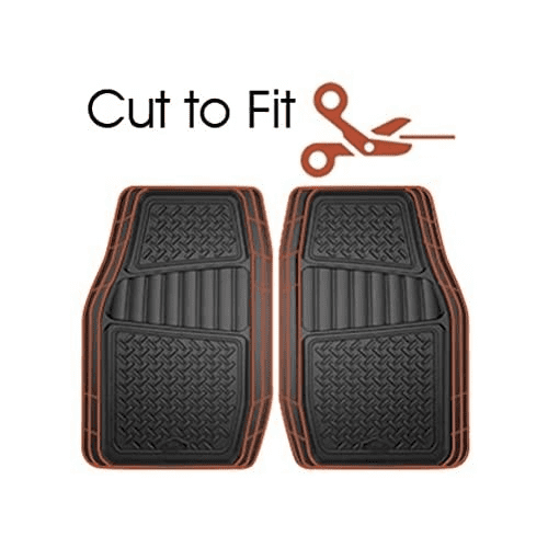 Armor All 2-Piece Rubber Floor Mat for Truck or SUV Black， 78830