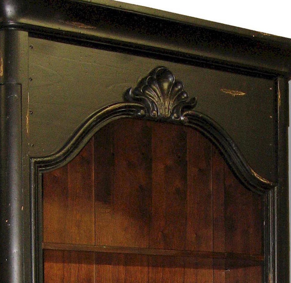 Bookcase French Provincial Blackwash Old World Exposed Pegs   Farmhouse   Bookcases   by EuroLuxHome  Houzz