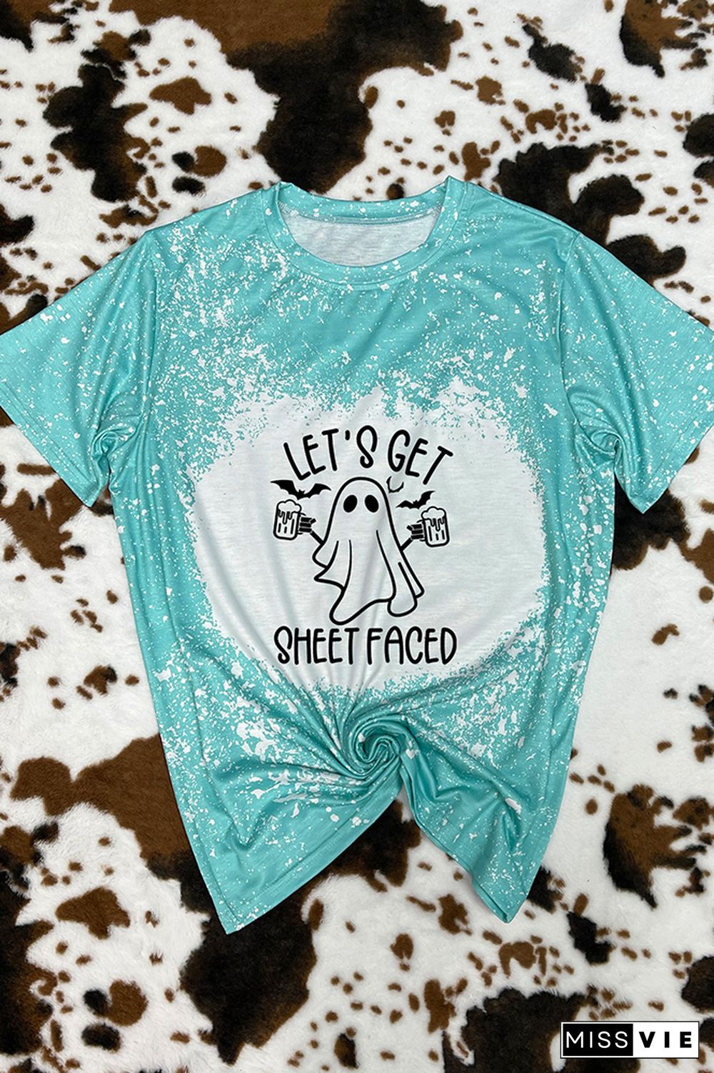 Let's get Sheet Faced ghost halloween Graphic Tee Wholesale