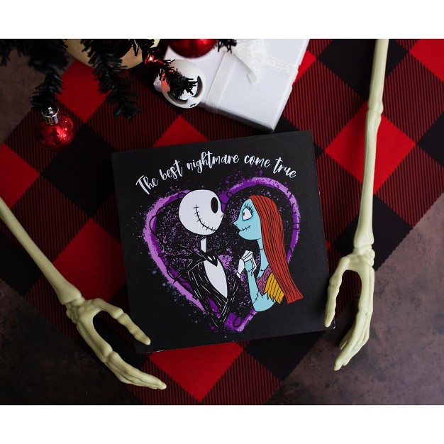 Silver Buffalo Disney The Nightmare Before Christmas Jack amp Sally Box Wall Sign 6 X 6 Inches