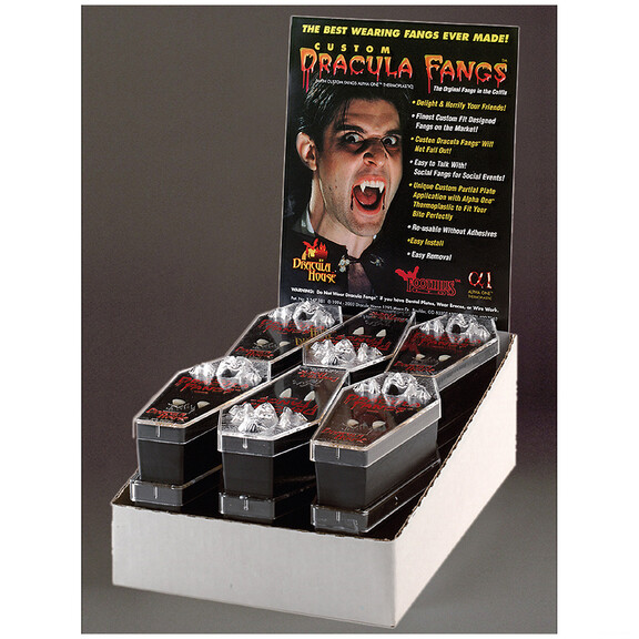 Morris Costumes Dracula Fangs Display 12 Pairs