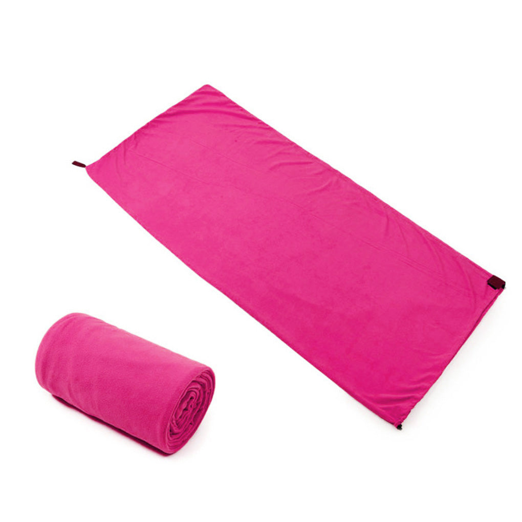 Ultra\-Light Polar Fleece Sleeping Bag Portable Outdoor Camping Tent Bed Travel Warm Sleeping Bag Liner Hotel Isolation Liner rose red