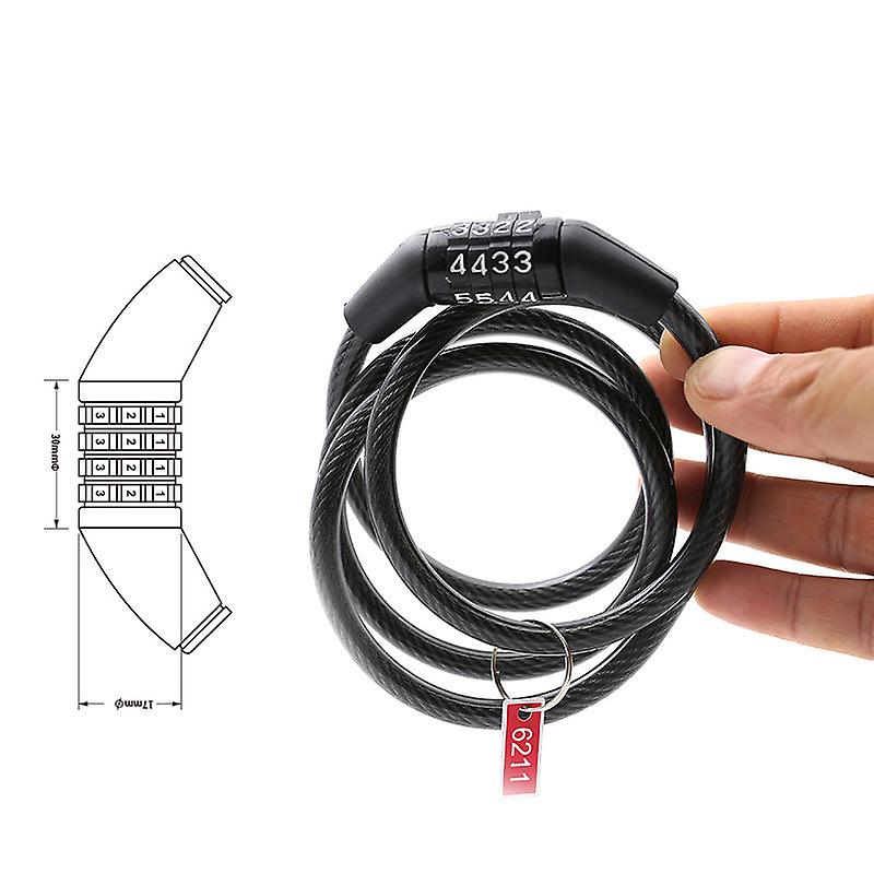 Born Pretty New Code Password Bike Combination Lock Bike Cable Lock Tough Security Coded Steel Wiring Bicycle Safety Lock