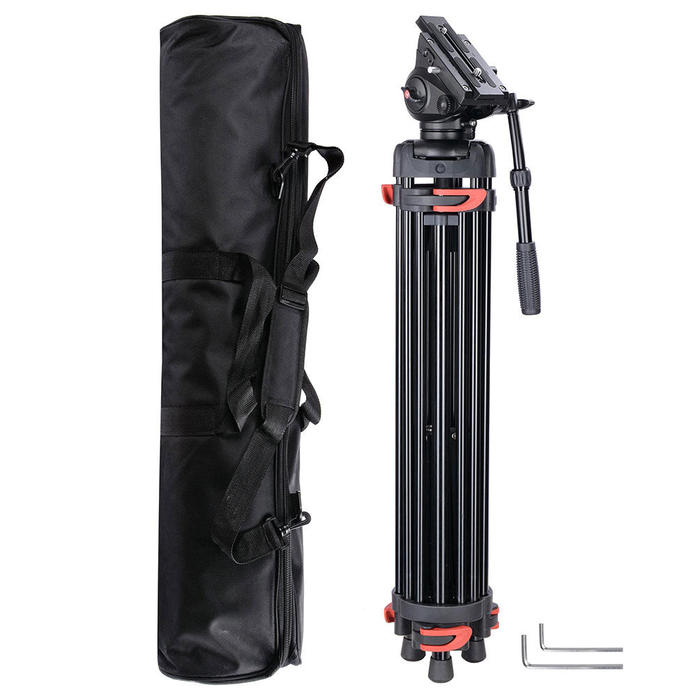 Yescom 71in Adjustable Camera Tripod Kit 3-Height 360 Fluid Head w/ Bag