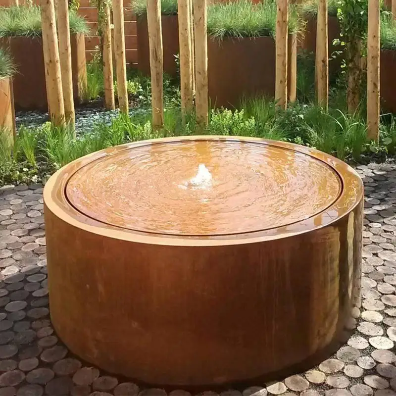 garden landscaping water fountain waterfall 2023 new products  water feature outdoor metal fountain for garden