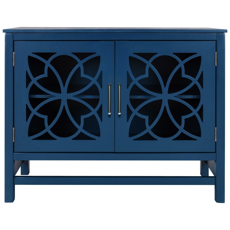 Accent locker with adjustable shelves  French wood sideboard and buffet table