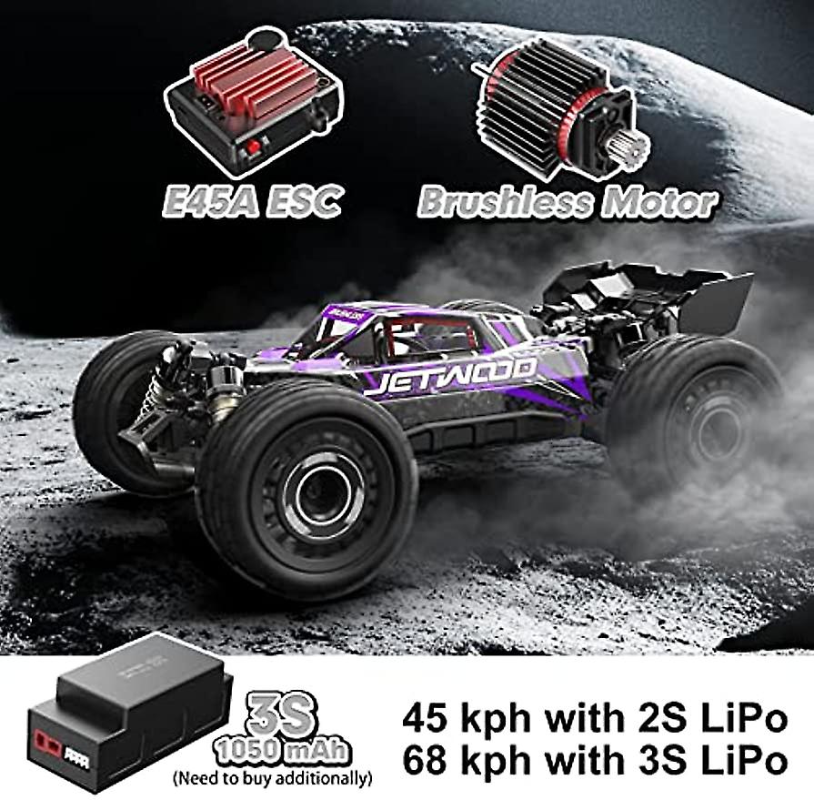 1:16 4x4 Brushless Fast Rc Cars For Adults  Max 42mph Hobby Grade Electric Racing Buggy  Oil-filled Shocks  4wd Offroad Remote Control Car With 2 Li-p