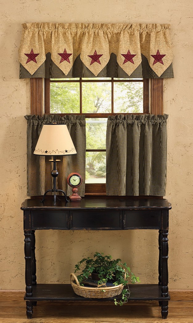 Park Designs Star Lined Point Valance 15 quot l