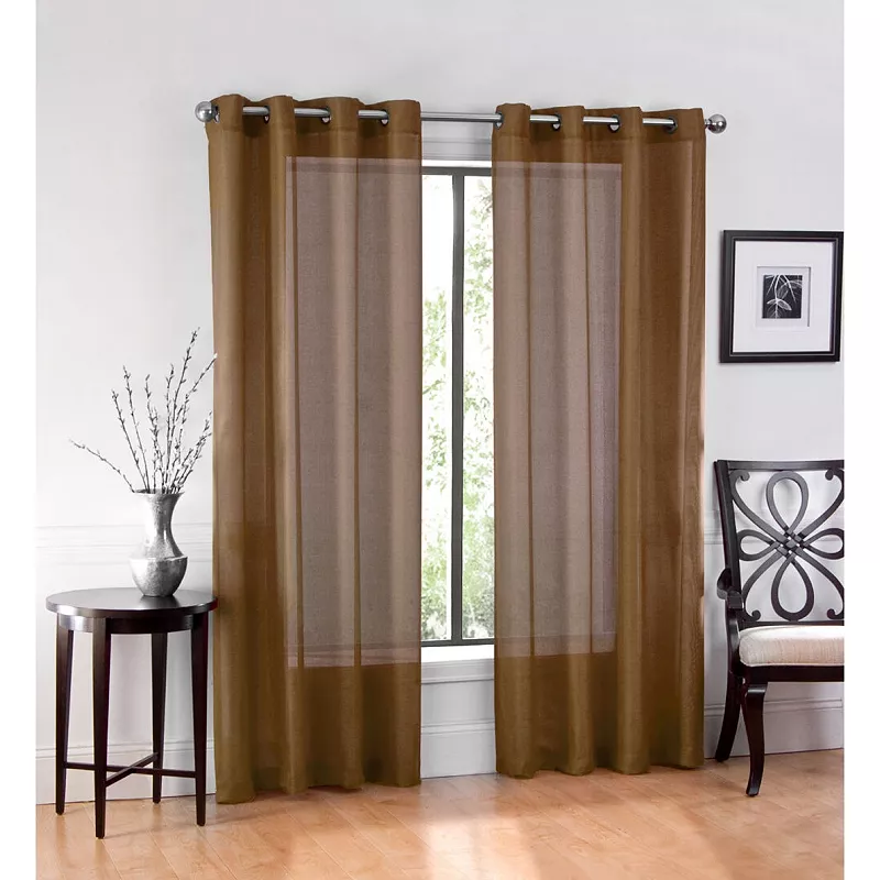 GoodGram Ultra Luxurious Elegant Sheer Grommet Single Curtain Panel