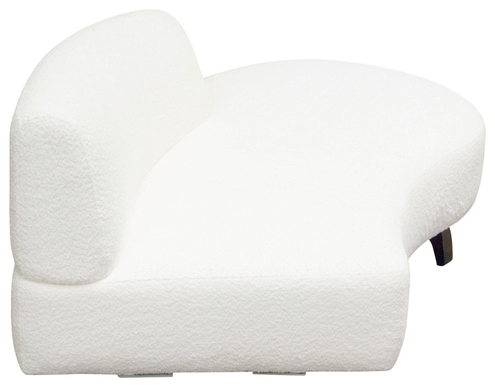 Vesper Curved Armless Right Chaise  White   Transitional   Indoor Chaise Lounge Chairs   by AMOC  Houzz