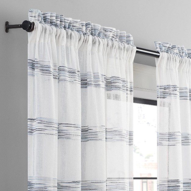 Kyoto Fashion Light Filtering Curtain Panel Indigo Vue