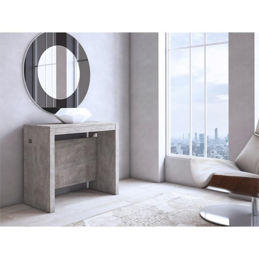 Casabianca Modern Erika Engineered Wood Italian Extendable Console Table in Gray   Transitional   Console Tables   by Homesquare  Houzz