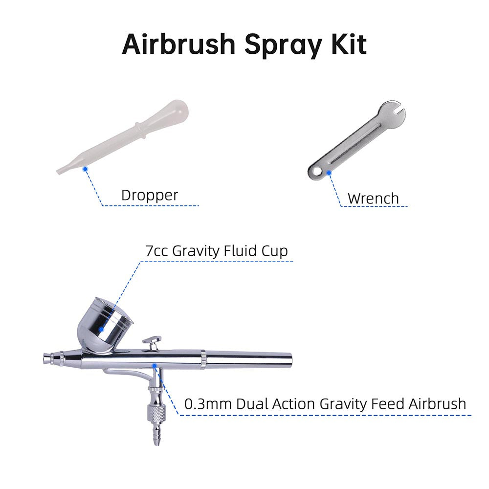 Yescom Dual Action Airbrush Spray 0.3 mm