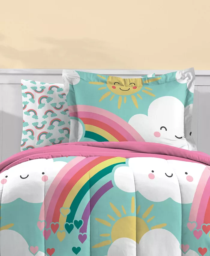 Macys Dream Factory Rainbow Flare Twin Comforter Set  Set of 5