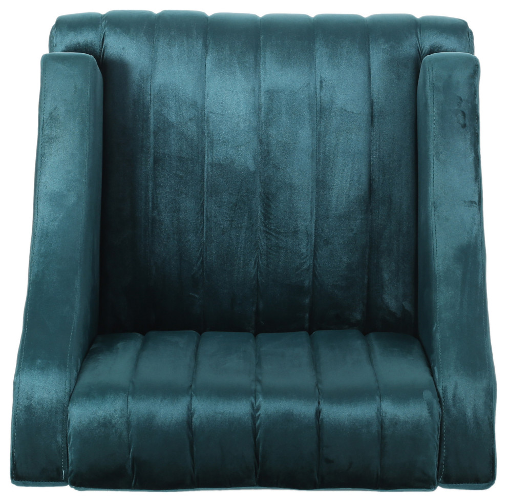 Candice Glam Velvet Club Chair   Traditional   Armchairs And Accent Chairs   by GDFStudio  Houzz