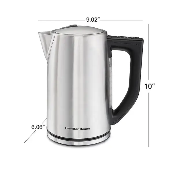 Hamilton Beach Brushed Stainless 1.7 Liter Variable Temperature Kettle