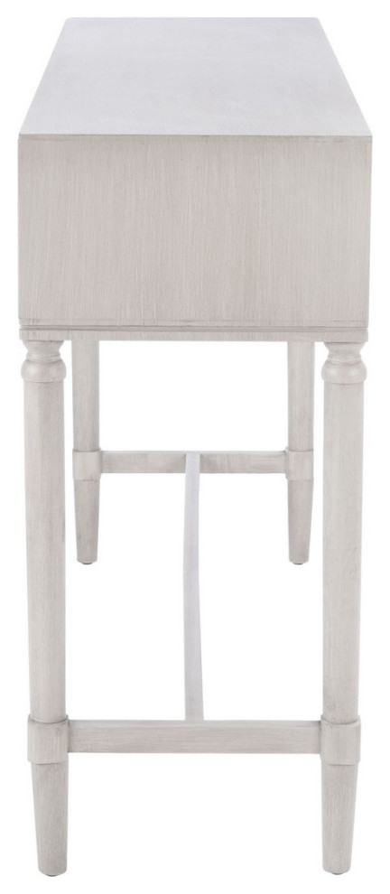 Phebe 4 Drawer Console Table Distressed Greige   French Country   Console Tables   by AED Luxury Home Decor  Houzz