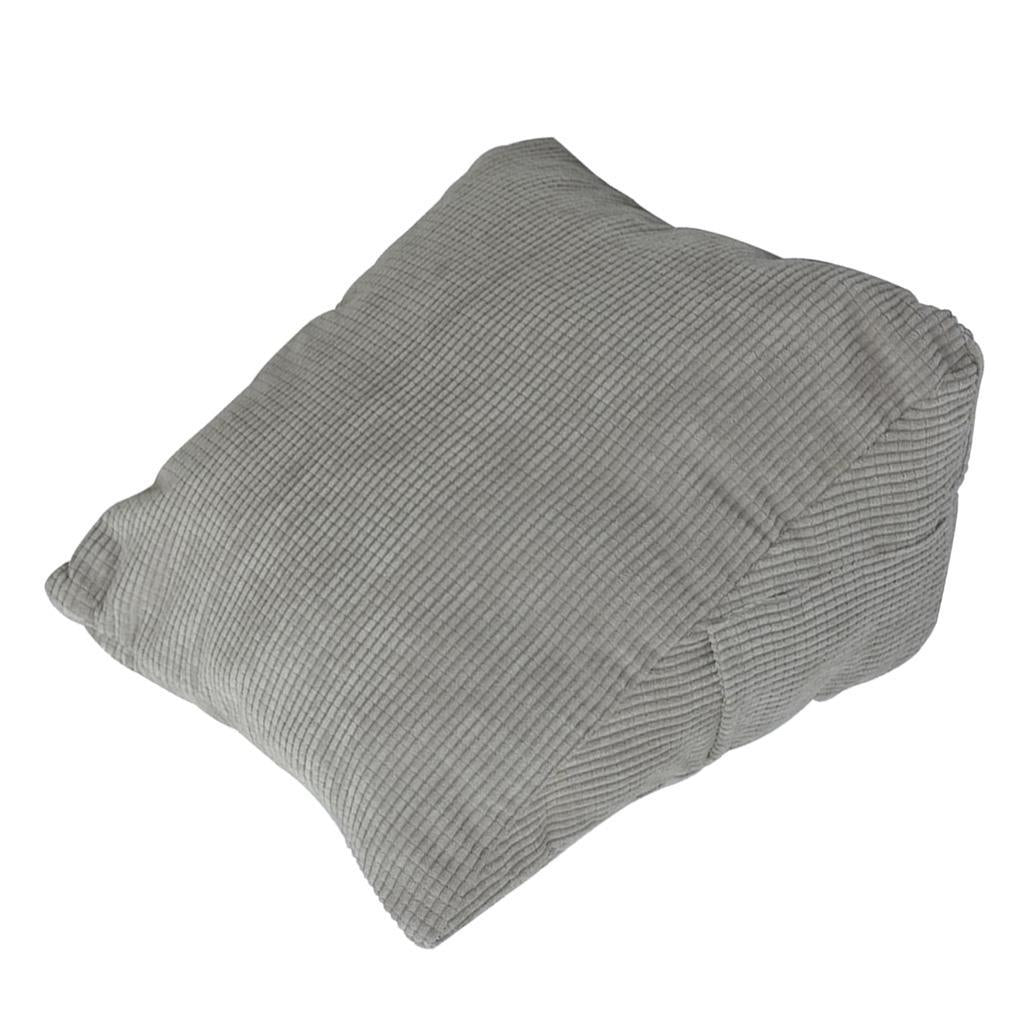 Extra Comfort Lounger Couch Chair Reading Pillow Wedge Shape Headboard Backrest Cushion Cushion Filled with PP Cotton Gray