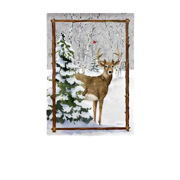 Evergreen Enterprises Winter's Whisper Garden Strie Flag