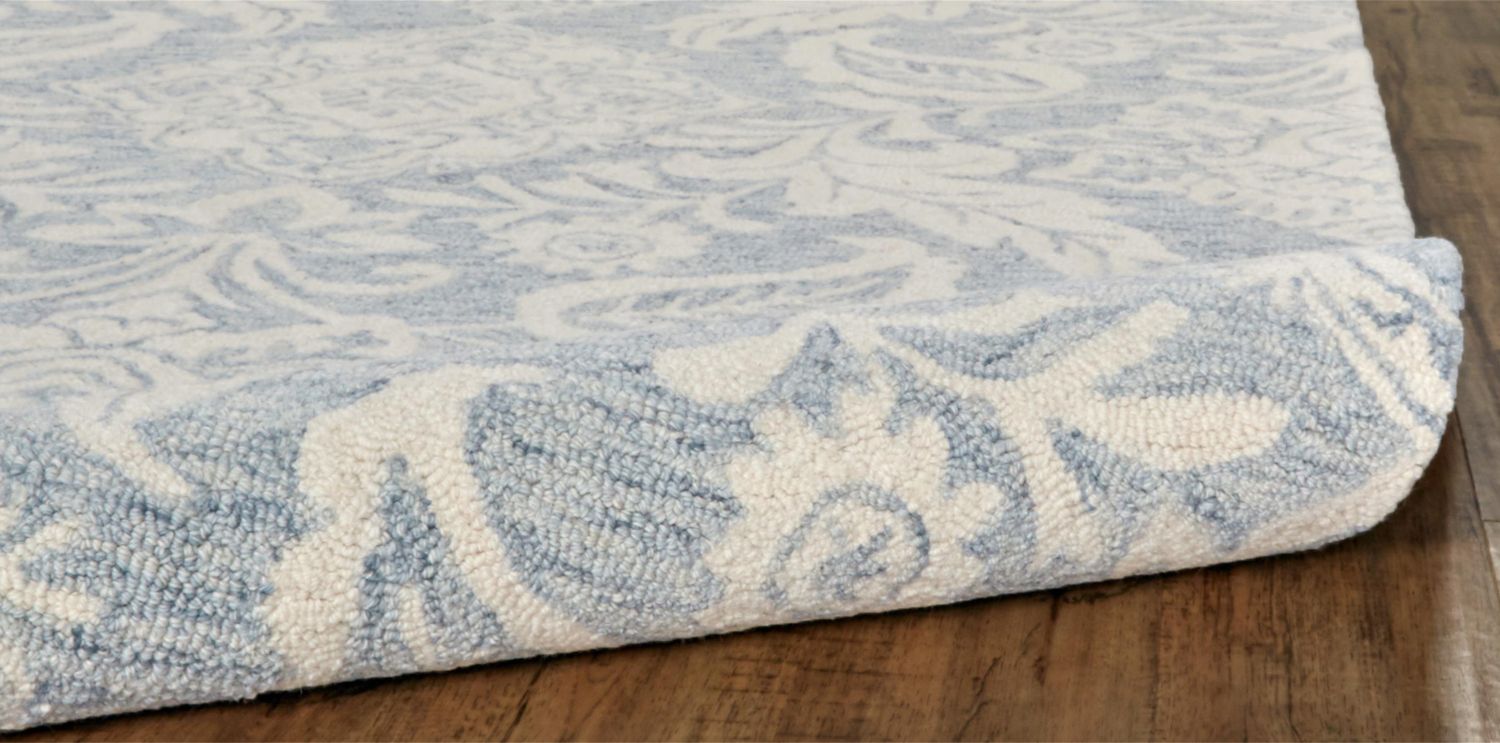 Natal Hand Tufted Blue and Ivory Rug by BD Fine