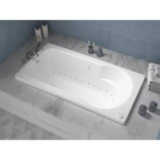 Universal Tubs Zircon 5 ft. Left Drain Rectangular Drop-in Air Bath Tub in White HD3260ZAL