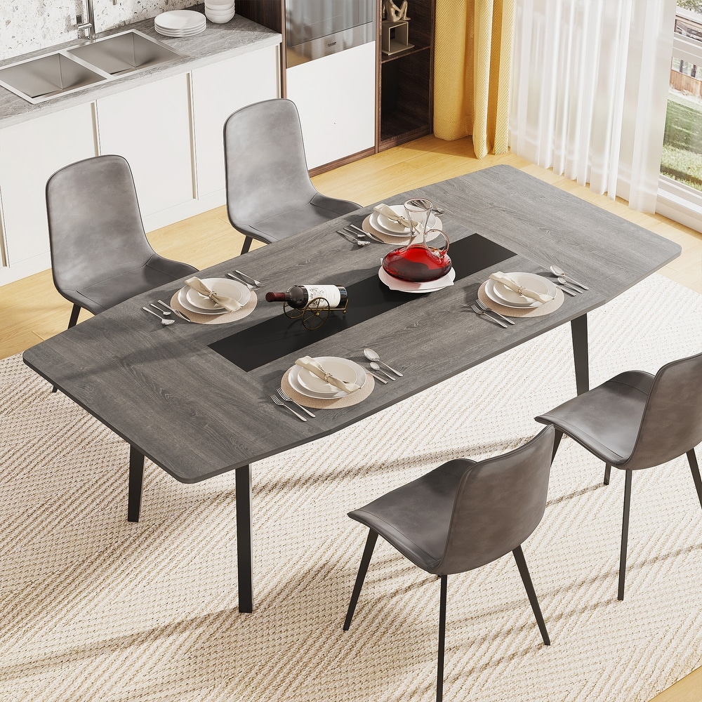 70.86 Inches Industrial Dining Table for 6 8 People