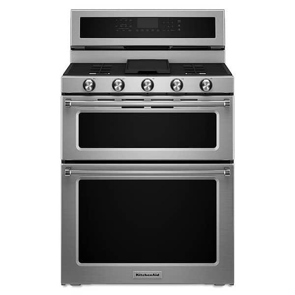 KitchenAid 30 Stainless Steel Dual Fuel Double Oven Range