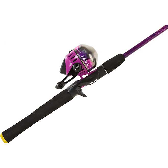 Zebco Splash Purple 6 ft M Freshwater Spincast Rod and Reel Combo