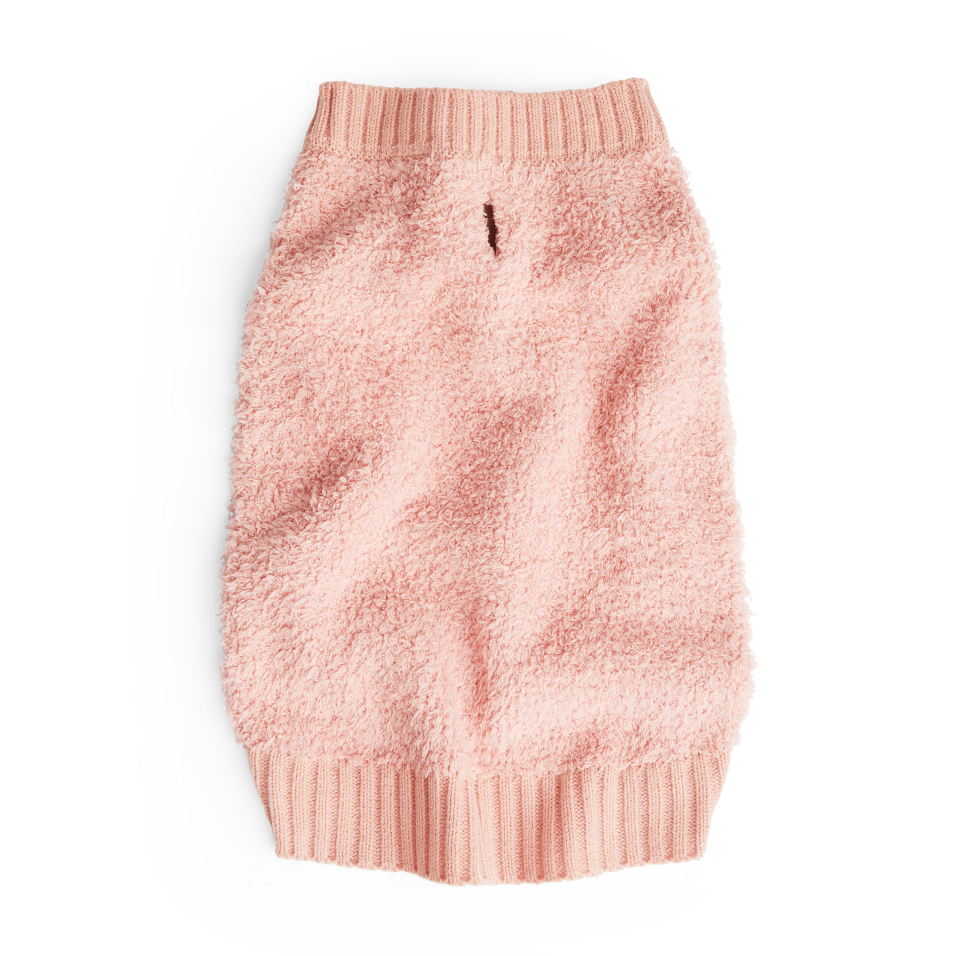 YOULY Pink Fuzzy Dog Sweater， XX-Small