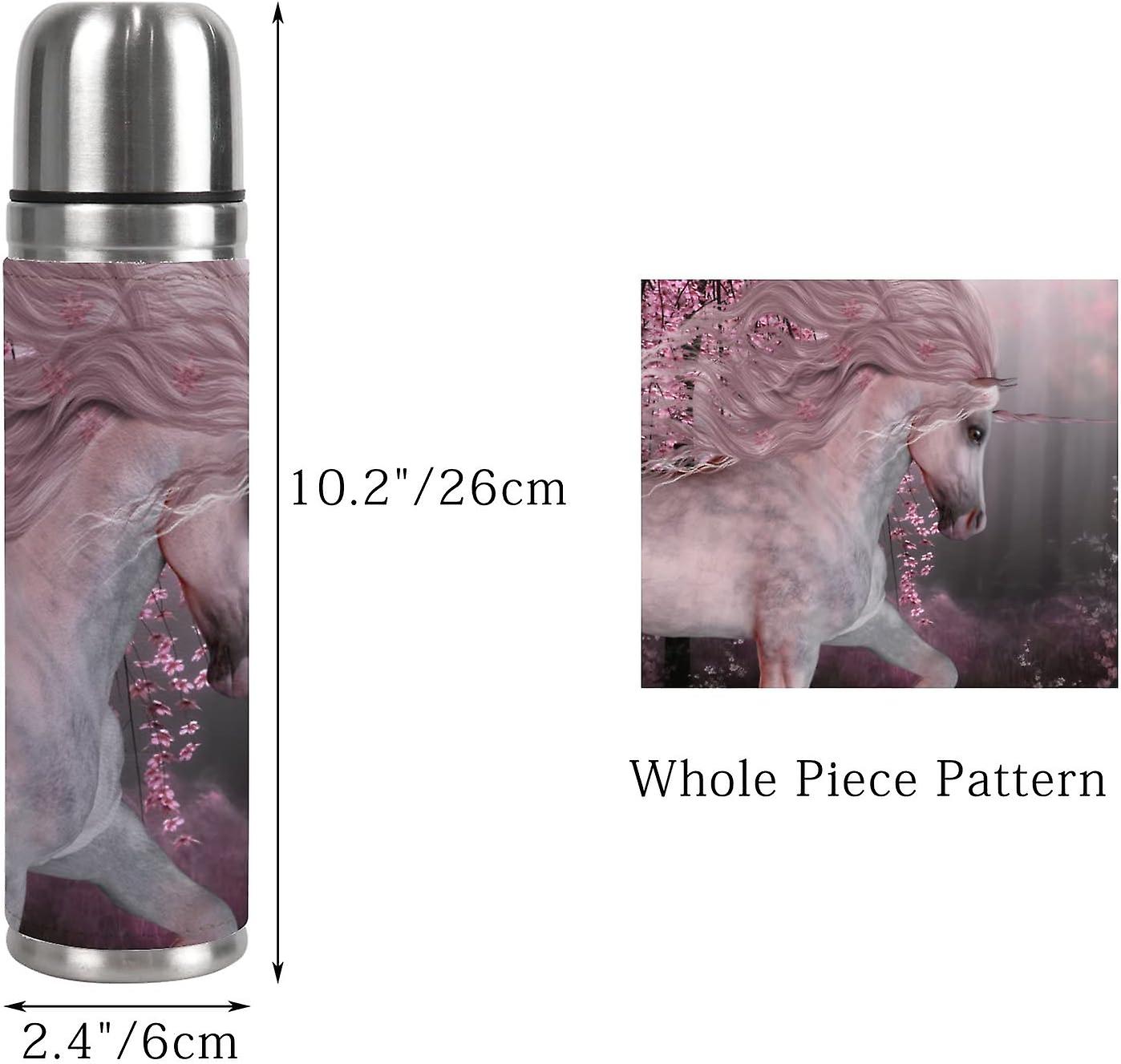 Insulated Mug Stainless Steel Water Bottle Beautiful Unicorn Vacuum Cup Travel Mug For Travel School Office