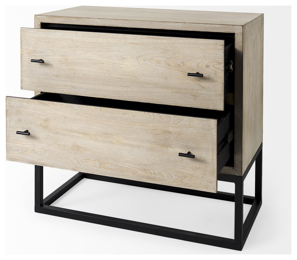 Rustic Modern Light Wash Two Drawer Chest   Industrial   Accent Chests And Cabinets   by UStradeENT LLC  Houzz