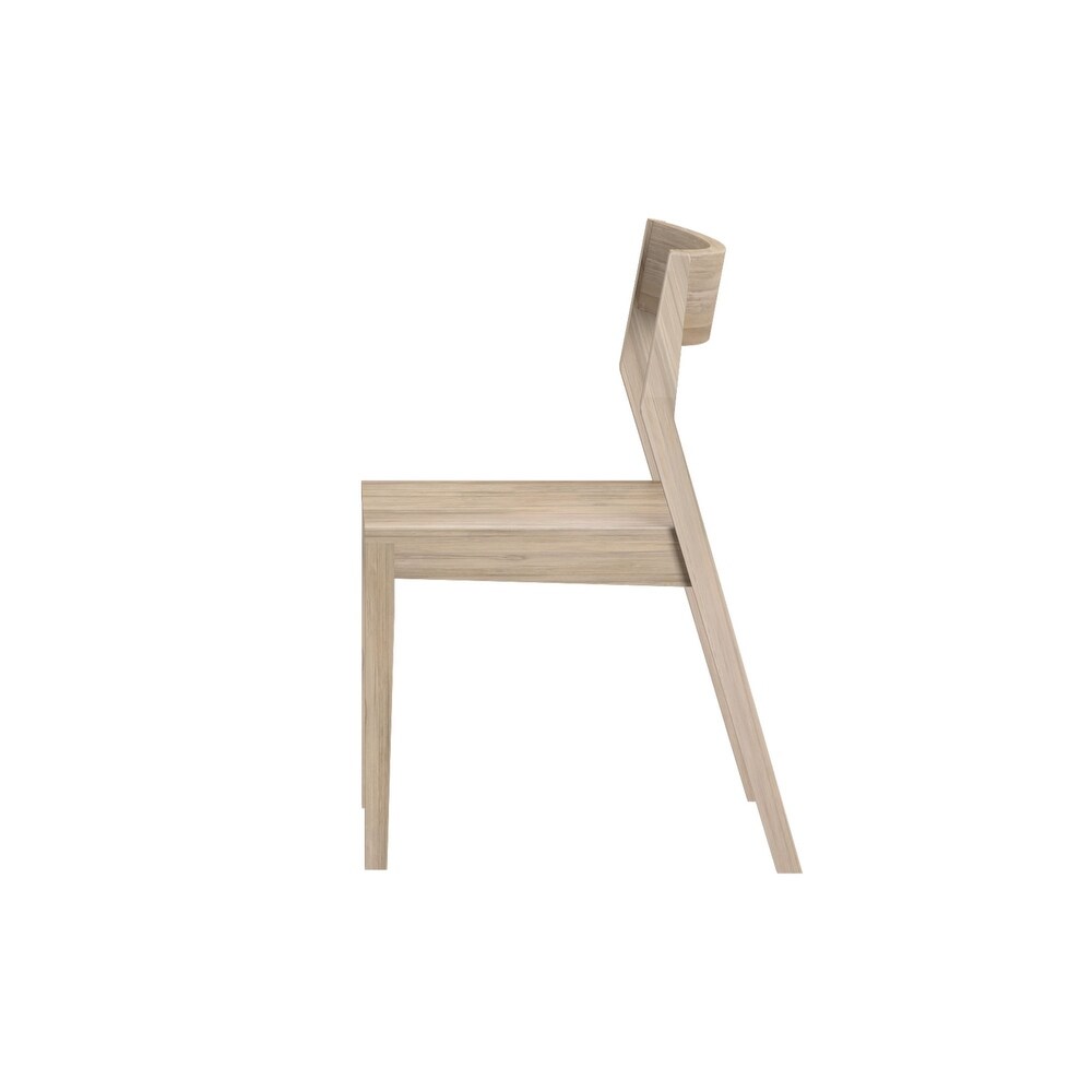 Plank and Beam Modern Solid Wood Dining Chair   N/A